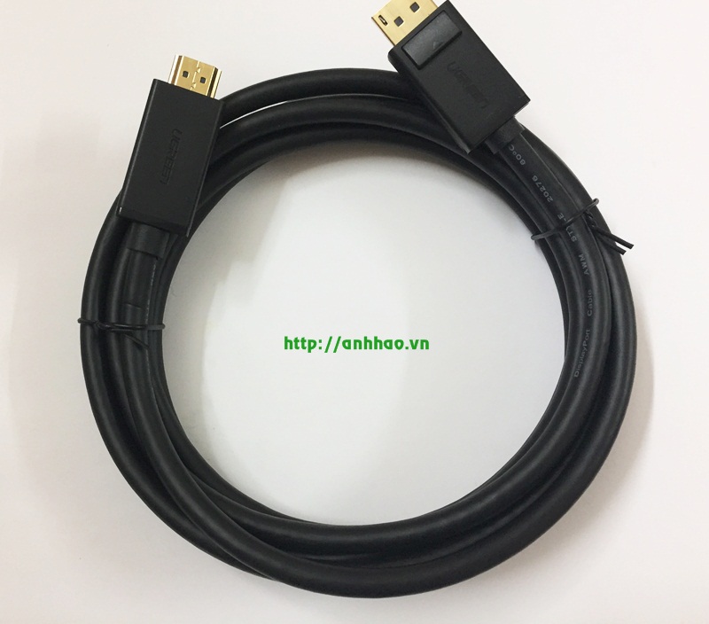 Cáp Displayport to HDMI 3M Ugreen 10203 chính hãng (thunderbolt 1 to HDMI)